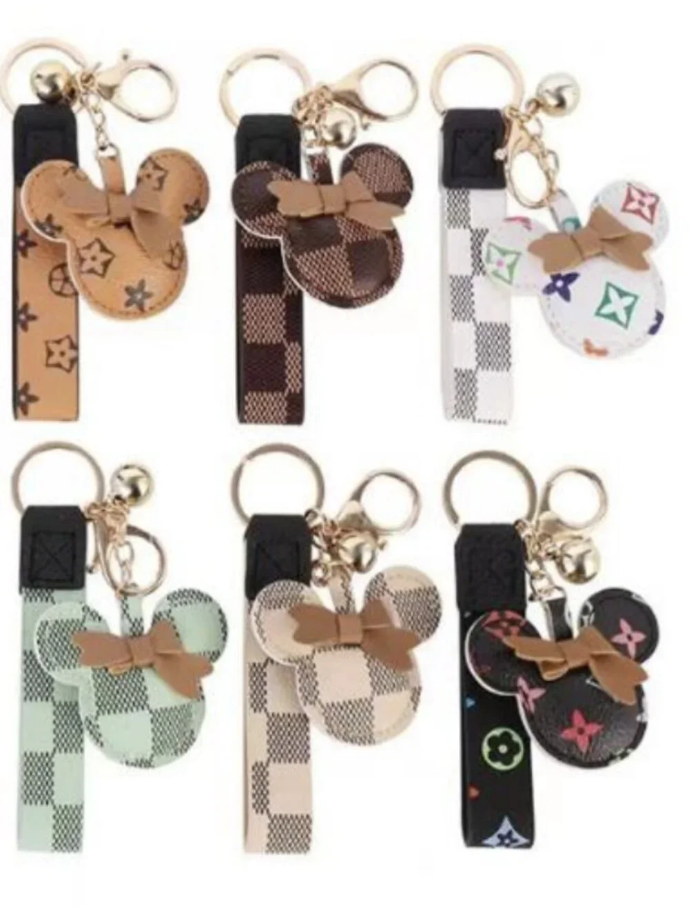 Plad Mouse and bow Keychain Assorted colors B23